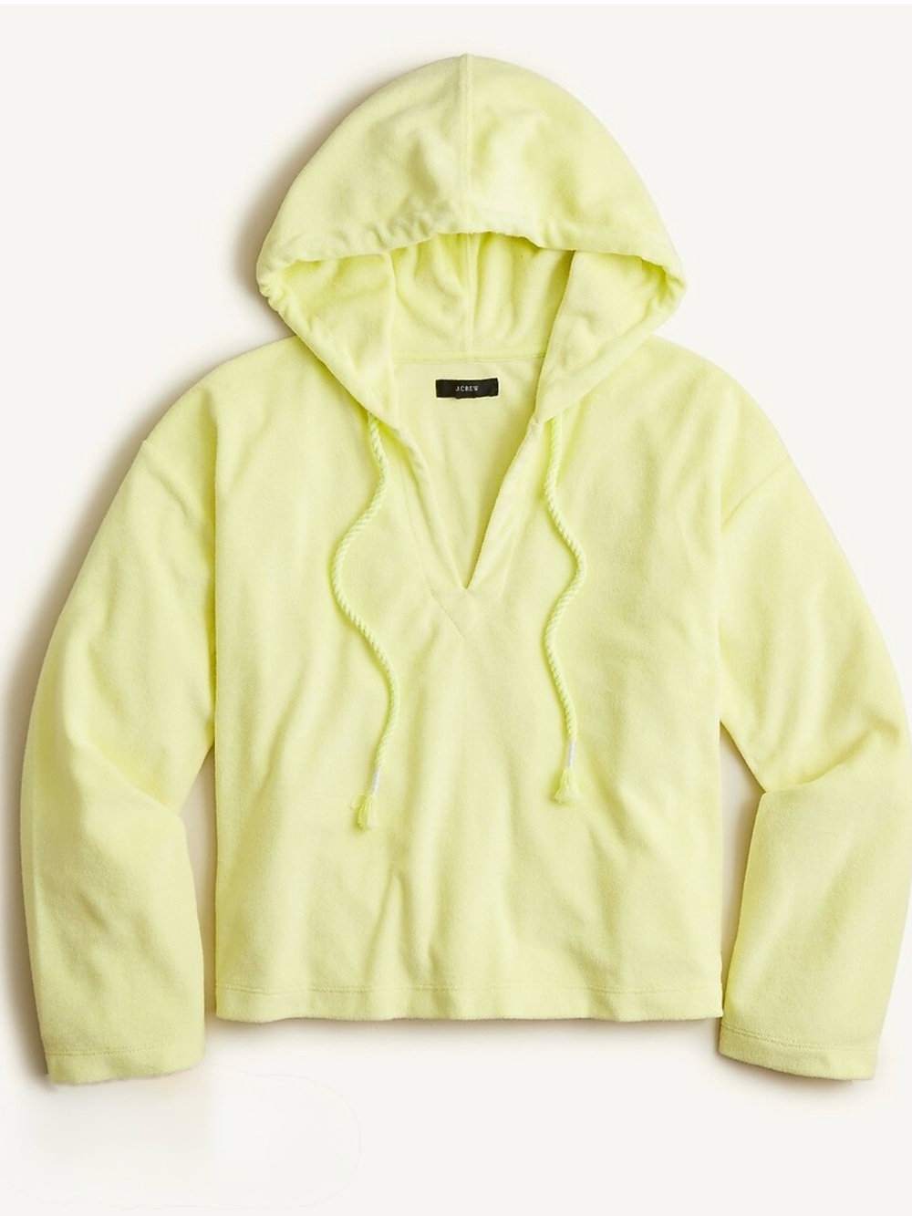 J.Crew Neon Yellow Terry Hoodie Cover Up Set S